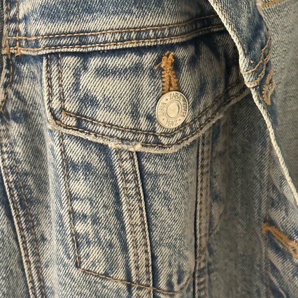 ZARA DENIM JACKET BLUE - Picture 6 of 6